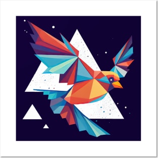 A colorful flying bird Posters and Art